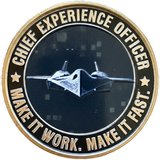 Challenge coin from the U.S. Air Force Chief Experience Officer